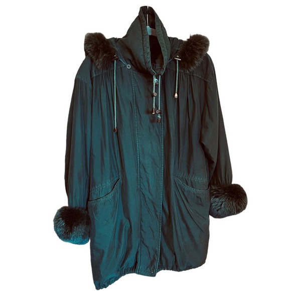 Vintage Ron Lee NY Oversize Sz Small Polyester Nylon Blend Coat Jacket - Picture 2 of 13